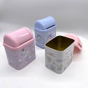 Simpatico Mini cestino in metallo con coperchio in plastica 1 L cestino per rifiuti Desktop in <span class=keywords><strong>latta</strong></span> all'ingrosso - Product Image 3