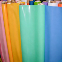 Rouleau de film PVC transparent souple laminé, feuille de PVC imperméable, tissu composite pour vêtements, imperméable, laminage secondaire