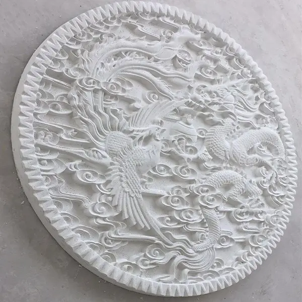 YinQiao装飾ドラゴンとフェニックスディスク用の新しいデザインの芸術的な石膏
