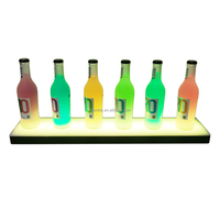 Étagères d'affichage de bouteille d'alcool de 24 pouces LED profondeur 12cm/4.75 "| Étagère d'affichage de boisson alcoolisée éclairée de couleurs RVB de mur flottant LED