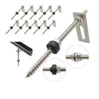 Boulon de fixation pour panneau solaire sur toit en acier inoxydable chinois SS304/SS316, norme DIN, finition lisse, fixation pour panneau solaire sur toit en pente