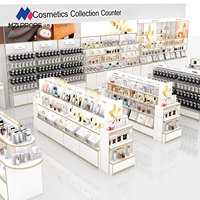 Conception de magasin de détail sur mesure, vente directe d'usine, aménagement de magasin pour la présentation de produits K-Beauty, design d'intérieur de magasin.