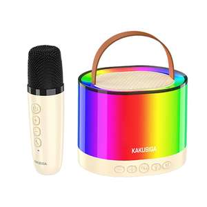 KAKUSIGA Haut-parleur <span class=keywords><strong>karaoké</strong></span> de haute qualité | Soirée KTV à domicile/Soirée de jeux d'amis/Gala de festival, effets de lumière colorés, - Product Image 1