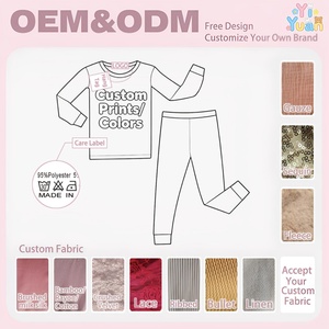 Styles et motifs personnalisés, fabricants de pyjamas pour enfants pour Noël, la Saint-Patrick, Pâques, pour des ensembles de vêtements personnalisés pour filles - Product Image 2