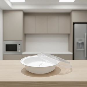 Contenedor Redondo Desechable de Plástico PP para Alimentos con Tapa Hermética para Alimentos Calientes y Fríos, Preparación de Comidas y Entrega a Domicilio - Product Image 1