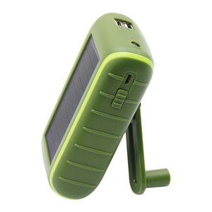 Banco de Energía Solar Portátil con Manivela, Doble Salida USB, Luz LED, 6000mAh, Cargador de Polímero de Litio, Uso en Exteriores, Resistente al Agua - Product Image 2