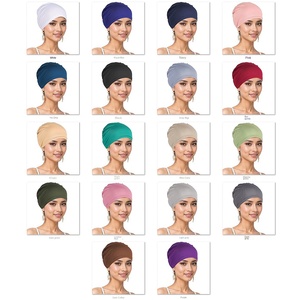 New Premium Muslim Caps Fashion Elastic <b>Bonnet</b> Cap Women's Head Hood Closed Underscarf - Product Image 3