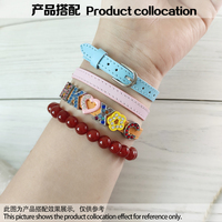 8mm véritable Bracelet en cuir véritable femmes hommes Bracelets bijoux peuvent mettre 8mm glisser lettres glisser breloques Bracelet Bracelets