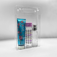 Vente chaude Transparent PVC Sac Fourre-Tout Étanche Cosmétique Poche avec Bouton-Pression Coloré Voyage Maquillage Cadeau Sac