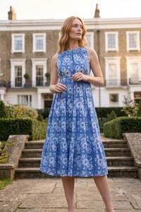 Robe d'été florale pour femmes, style bohème décontracté, idéale pour les voyages à la plage, les vacances, les événements en plein air et les week-ends - Product Image 2