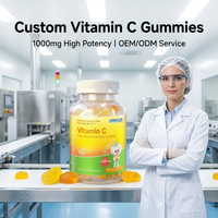 Op maat gemaakte OEM 1000mg vitamine C gummy snoepjes groothandel hoge kleurintensiteit zachte kauwbare vitaminen GMP gecertificeerde fabriek