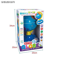 Kit de géographie Montessori avec globe terrestre, jouet éducatif électronique pour enfants de 19 à 24 mois, en plastique avec musique