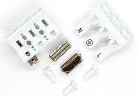 Système d'éclairage LED 923 2 3 4 5 pôles Connecteur de fil en laiton nickelé PA66 Plaque de terre CE Fixation facile Fabricant de connecteurs