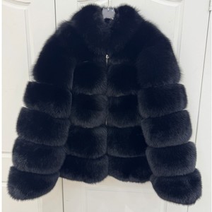 Giacca da <span class=keywords><strong>Uomo</strong></span> RX a Maniche Lunghe, Taglie Extra Large, Spessa, <span class=keywords><strong>di</strong></span> Lusso, con <span class=keywords><strong>Collo</strong></span> Alto e Vera <span class=keywords><strong>Pelliccia</strong></span> <span class=keywords><strong>di</strong></span> Volpe Nera - Product Image 3