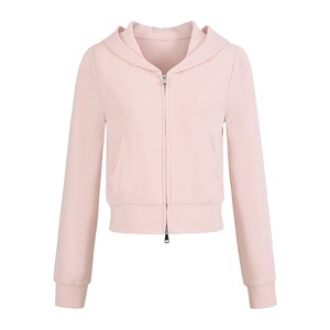 Sweat-shirt à capuche double fermeture éclair pour <span class=keywords><strong>femme</strong></span>, nouvelle collection automne-hiver, design amincissant à la taille, <span class=keywords><strong>veste</strong></span> cardigan décontractée polyvalente - Product Image 2