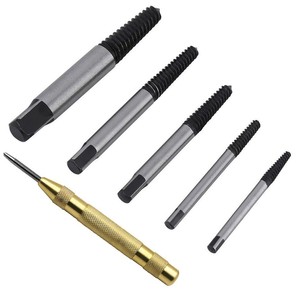 Chonghe 5Pc Spiral Flute <b>Screw</b> <b>Extractor</b> <b>Set</b> Metric Damaged Bolt Removal Tool Diy Repair Kit - Product Image 1