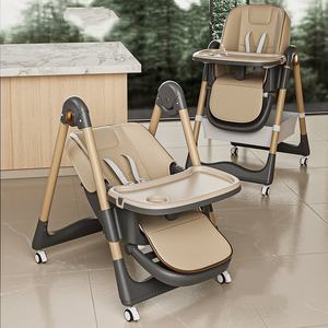 Chaise haute pour bébé multifonctionnelle pliable et réglable en hauteur, chaise à manger pour bébé, chaise à bascule de sécurité pour la cuisine - Product Image 2