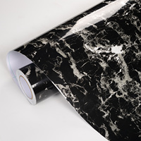 Película Decorativa Autoadhesiva Impermeable de PVC Moderno para Pared, para Exteriores y Sala de Estar, con Diseño de Grano de Mármol
