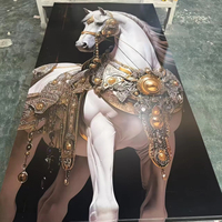 Panneau mural 5D en PVC imperméable imprimé UV, revêtement mural UV effet marbre pour bureau, villa, maison, intérieur, équitation, installation facile