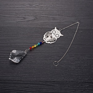 Noite coletor coruja janela de cristal pendurado, artesanal, decoração da casa, acessórios, sala de estar, vidro - Product Image 4