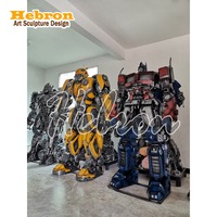 Sculpture métallique grandeur nature de personnage de film Transformers, robot soudeur 3D, pour décoration extérieure de jardin et de maison