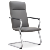 Chaise de bureau exécutive moderne et simple en cuir PU, rotation à 360°, hauteur réglable, inclinable, structure en alliage d'aluminium, luxe haut de gamme
