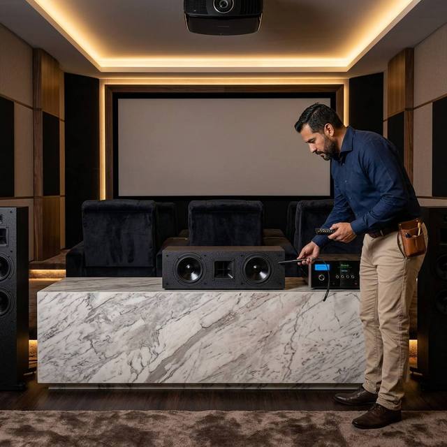 Center Channel Speaker High Fidelity Dual 5.25 Inch Woofer Horn Tweeter Home Theater Cinema Audio System Wholesale Manufacturer