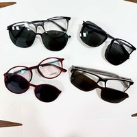 Clip de lunettes de soleil avec monture en acétate, lunettes optiques de stock, prix bas, clip de lunettes de soleil aléatoire, monture à motifs mixtes, unisexe