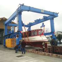 Grue à portique à moteur diesel Haitai 100-500 tonnes, élévateur de bateau, élévateur de voyage avec boîte de vitesses, roulement à billes