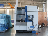 Máquina de torno CNC vertical VTC850 de China para ruedas de aleación Sistema de control GSK Husillo único resistente