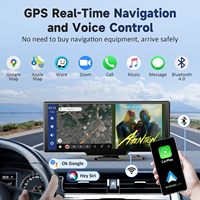 Estéreo Inalámbrico Portátil para Auto con Carplay - Pantalla Táctil HD IPS de 10.26 Pulgadas, Pantalla Android Auto para Auto, con Radio FM