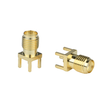 Conector coaxial RF SMA hembra recto de 4 pines para PCB, máquina HIFU de elevación SMAS