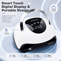 Lampe à ongles UV LED professionnelle 220W SUN X9 MAX - Séchoir à ongles intelligent haute puissance avec écran tactile - Outil portable de qualité salon