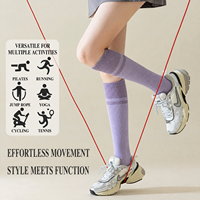 Chaussettes de sport respirantes et confortables à compression antidérapante pour femmes, conçues sur mesure, pour le yoga, la gym, la course à pied, le pilates et la remise en forme