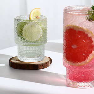 American <span class=keywords><strong>Jupiter</strong></span> Hobnail Drinking Glassware Vintage Coffee Cup Clear Bead Embossed Glass Cups Mini Rock Thick Cocktail Glasses - Product Image 3