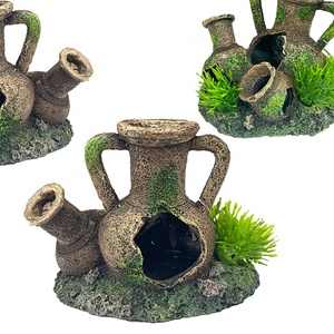 <span class=keywords><strong>Aquarium</strong></span> <span class=keywords><strong>Aquarium</strong></span> Landschapsarchitectuur Oude Potten Vintage Vazen Kleipotten Vis Garnalen Ontsnappen Grot Hars Creatieve Decoratie - Product Image 6