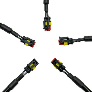 สายเชื่อมต่อไฟ LED สำหรับรถยนต์แบบกำหนดเอง 2 ขา แบบ Simm สีดำ PVC กันน้ำ สำหรับไฟรถยนต์ - Product Image 4