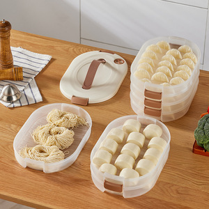 Dumpling Box Multi Layer <b>Storage</b> <b>Container</b> With Lid For Freezing And Preservation Rectangle Shape Portable Food Grade - Product Image 4