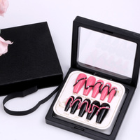 TSZS Coloré En Plastique PE Film Paquet Boîtes Nail Art Bijoux Collier Nail Tip Boîtes De Rangement Appuyez sur les ongles Affichage Boîte De Rangement