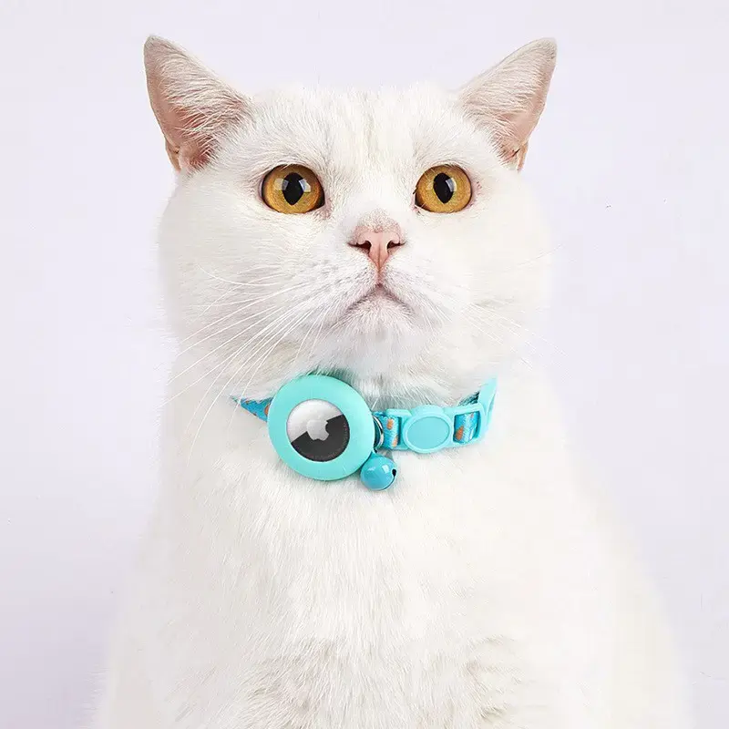 แฟชั่นแมวน่ารัก Breakaway พร้อมกระดิ่งลูกแมวสายรัดไนลอนสําหรับ Apple Airtag ที่ใส่ปลอกคอแมว