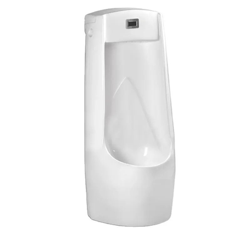 KD-15U Grace - Dispositivo de mictório masculino de cerâmica vitrificada cor branca, suporte de chão para louças sanitárias estilo ocidental, sensor de descarga para adultos