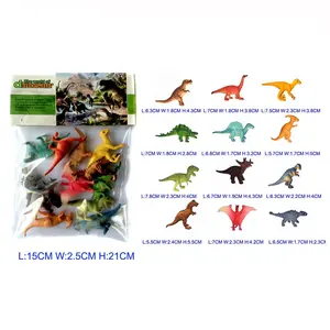 Juego de 12 tipos de dinosaurio de Jurassic period world, mini dinosaurio de plástico barato para niños