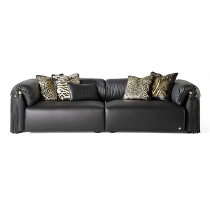 Set di <span class=keywords><strong>Mobili</strong></span> di Lusso Italiani di Alta Gamma per Soggiorno, Divano in Pelle Moderno di Design - Product Image 3