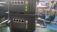 Convertisseur/Émetteur-Récepteur Fibre Optique 4 canaux 12G-SDI en 1 canal SDI, 4 canaux Ethernet, Monture V, ST/LC, 10 km