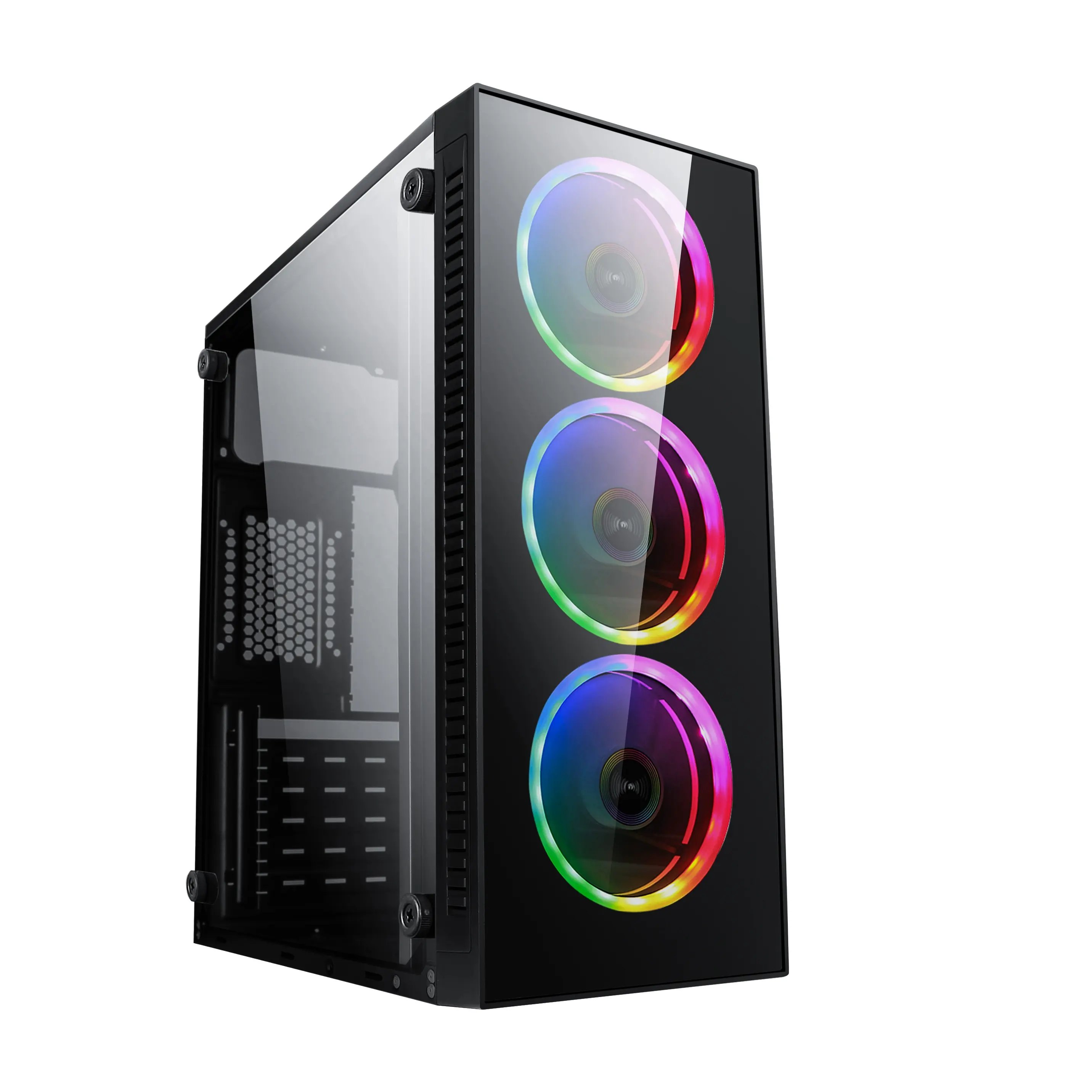 RGB المشجعين جراب ألعاب للكمبيوتر حار بيع مايكرو ATX جراب ألعاب للكمبيوتر الكمبيوتر PC حالة مع كبيرة الاكريليك لوحة