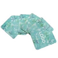 Sachets plats thermoscellables personnalisés à trois soudures latérales, motif floral, petits sacs en plastique pour emballage de soins de la peau, bijoux et accessoires