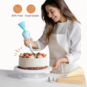 Juego de Accesorios para Hornear en la Cocina con Plato Giratorio Antideslizante y Boquillas de Decoración para Pasteles de Cumpleaños y Bodas - Product Image 5