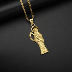 Nouveau Pendentif en Acier Inoxydable pour Homme, Motif Faisce de Scythe, Crâne et Balance, Chaîne Bambou, Style Européen et Américain, Bijoux Transfrontaliers - Product Image 2