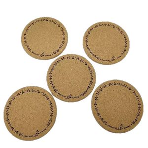 Natural Living Cork Coasters Round 5 Pack Heat Resistant Tableware <b>Protector</b> - Product Image 1