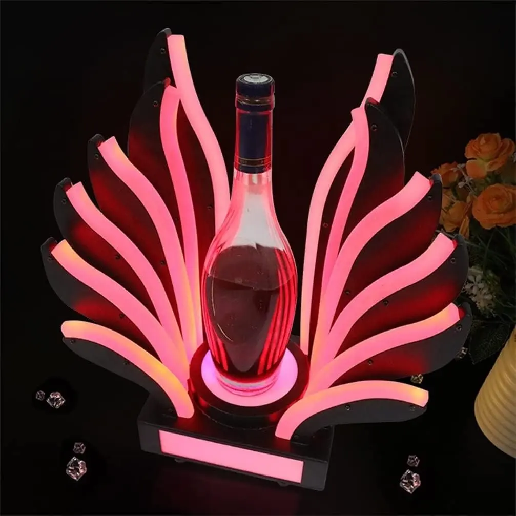 nightclub bar acrylic luminous wine champagne bottle holder led bottle service glorifier presenter